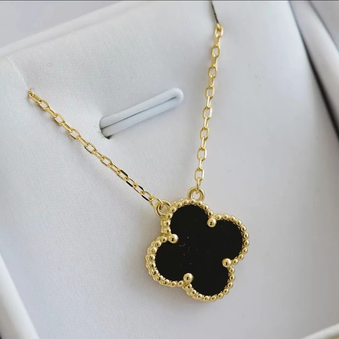 Golden Black Clover Necklace
