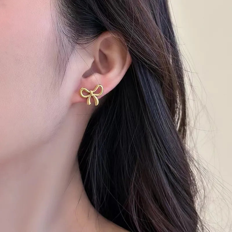 Gold Plated Bow Jewellery Set