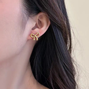 Gold Plated Bow Jewellery Set