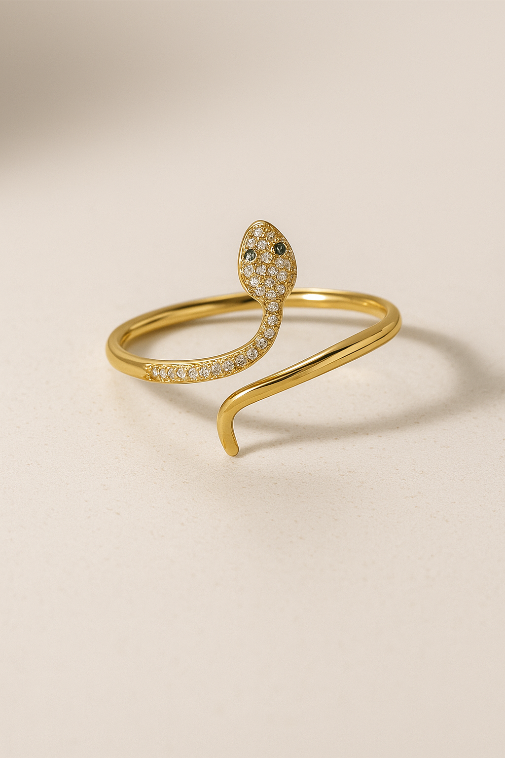 Zirconia Snake Ring